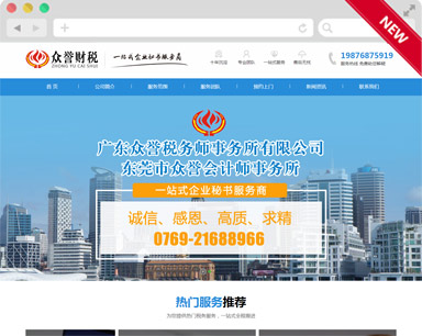 东莞中税网众誉网站建设案例